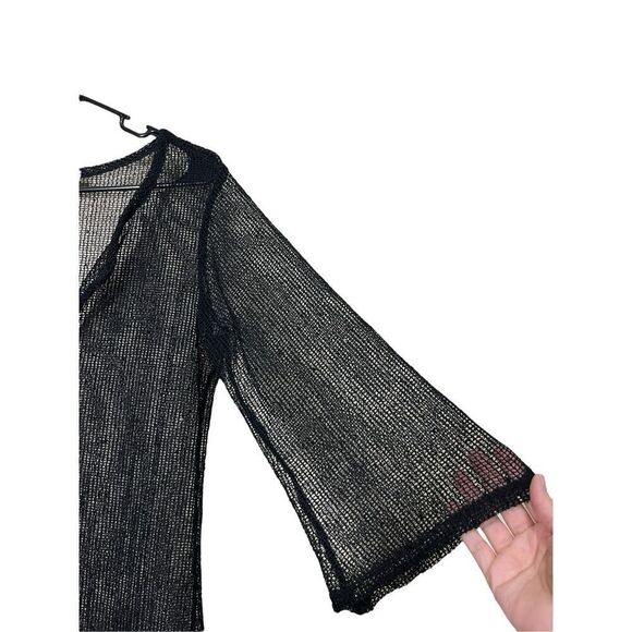 Jordan Taylor Y2K Black Sequin Sheer Swim Cover Size M - Picture 3 of 8